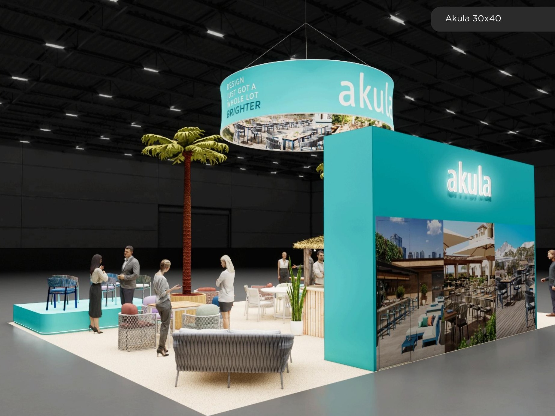 30 x 40 Island Exhibit Rental — 30x40 30x40 Exhibit Rentals exhibit rental in Las Vegas, catalog image 3