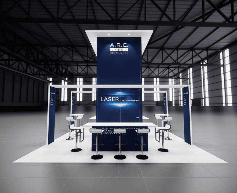 20 x 20 Island Exhibit Rental — HR Technology Conference, Las Vegas — 20x20 20x20 Exhibit Rentals exhibit rental in Las Vegas, primary catalog image