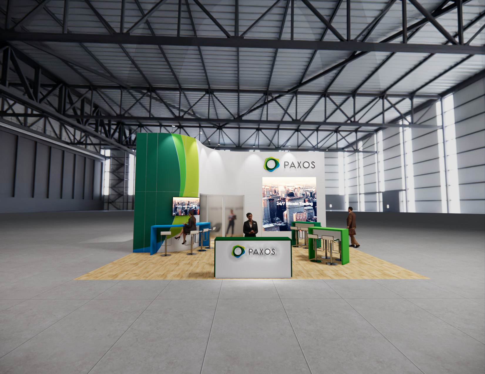 30 x 30 Island Exhibit Rental — 30x30 30x30 Exhibit Rentals exhibit rental in Las Vegas, primary catalog image