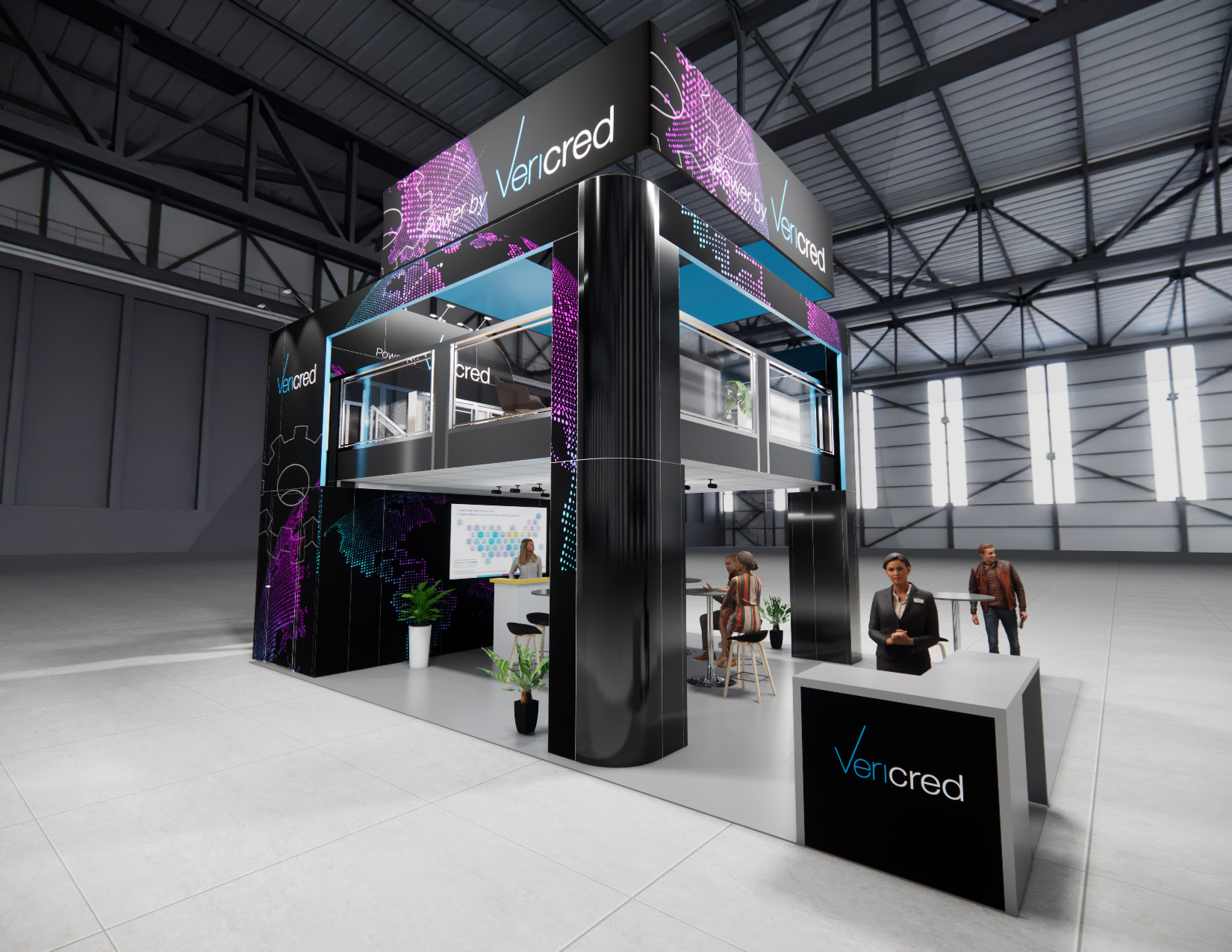 20 x 30 Double-Deck Exhibit Rental — 20x30 20x30 Exhibit Rentals exhibit rental in Las Vegas, primary catalog image