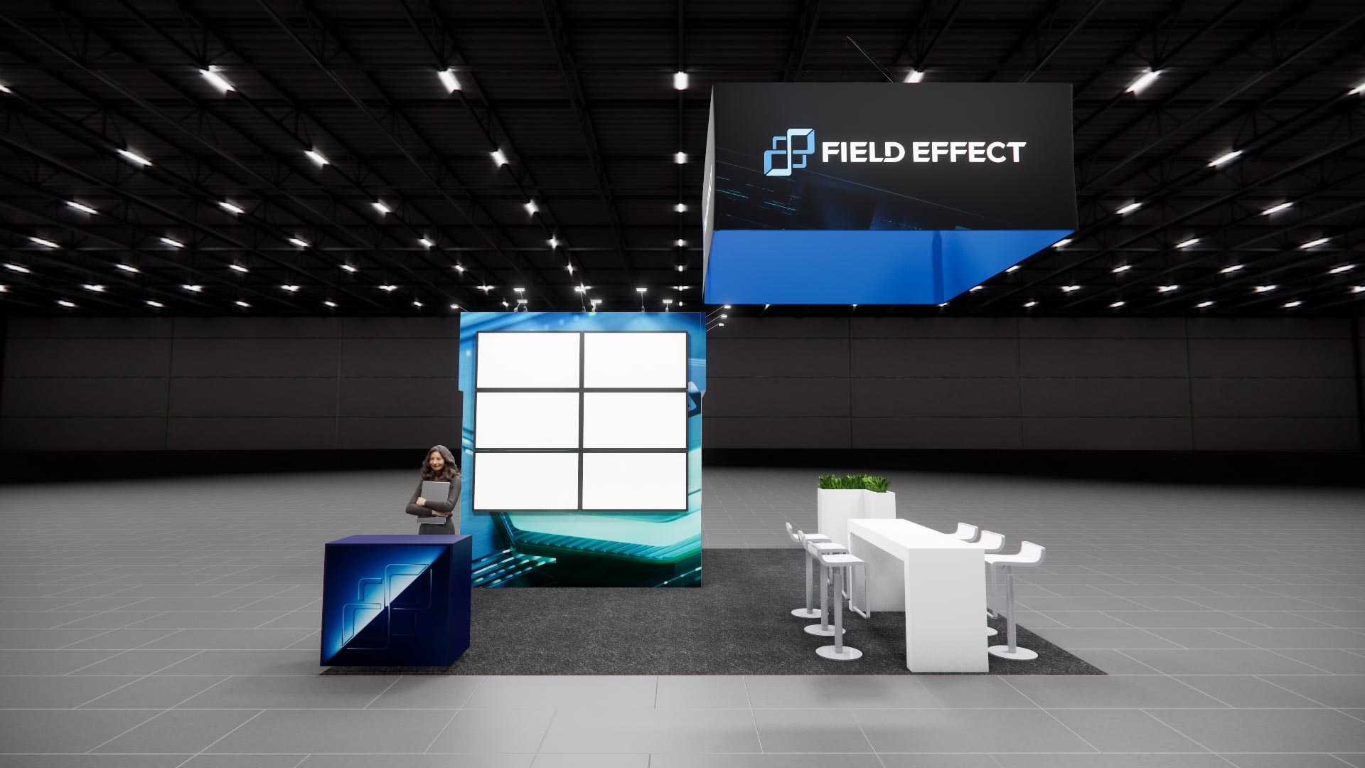 20 x 20 Island Exhibit Rental — January Las Vegas consumer technology show in Las Vegas — 20x20 20x20 Exhibit Rentals exhibit rental in Las Vegas, primary catalog image