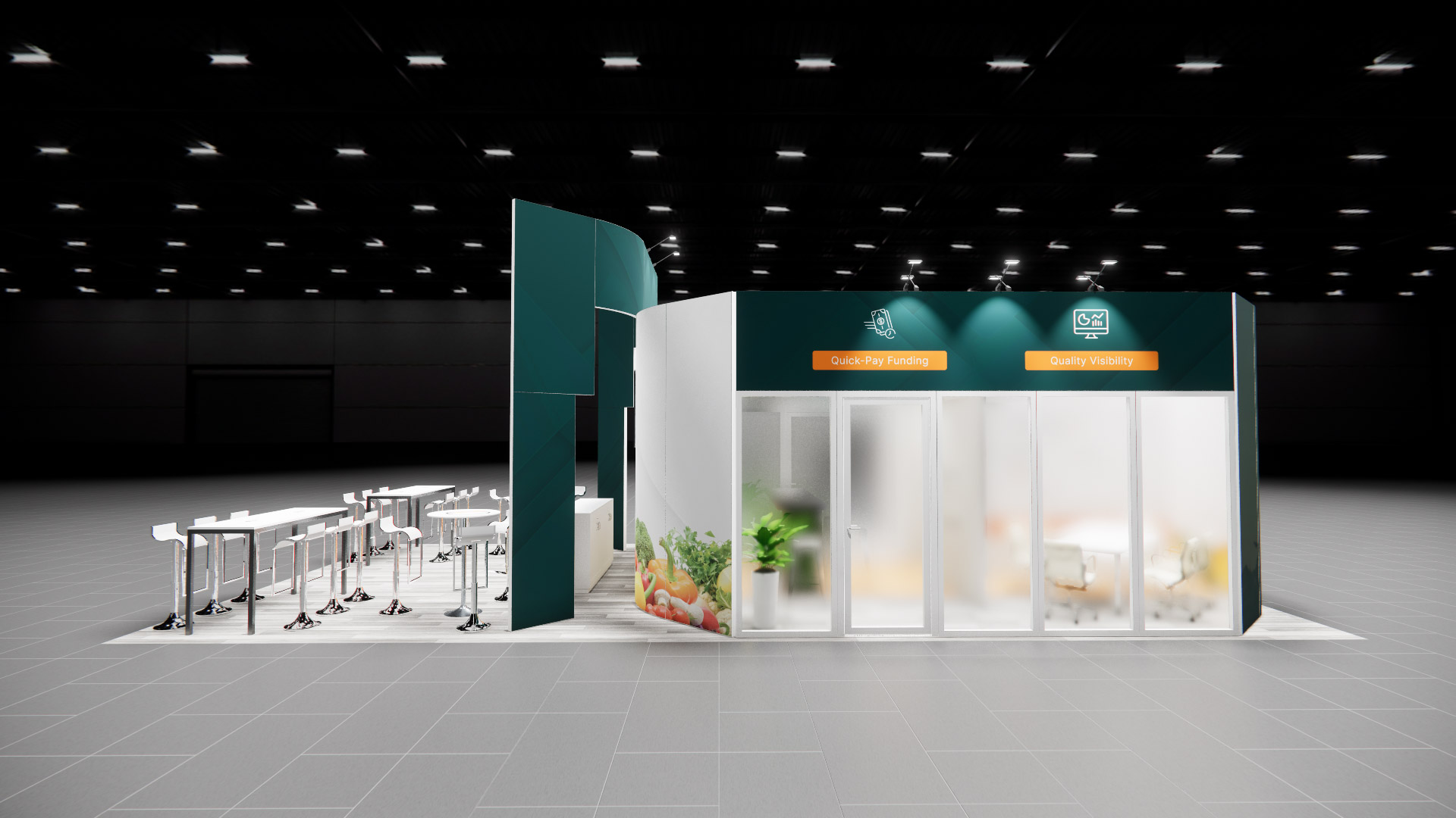 20 x 40 Island Exhibit Rental — 20x40 20x40 Exhibit Rentals exhibit rental in Las Vegas, catalog image 3