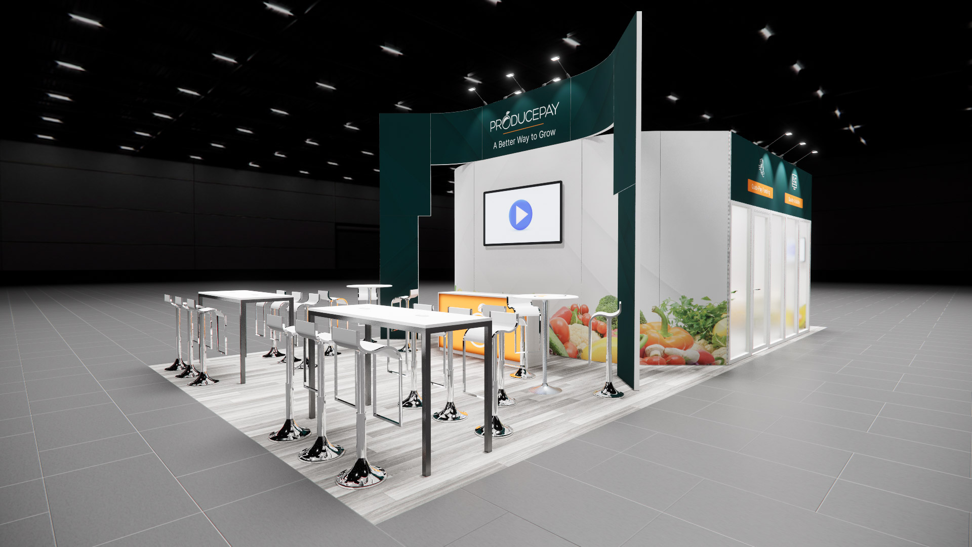 20 x 40 Island Exhibit Rental — 20x40 20x40 Exhibit Rentals exhibit rental in Las Vegas, primary catalog image